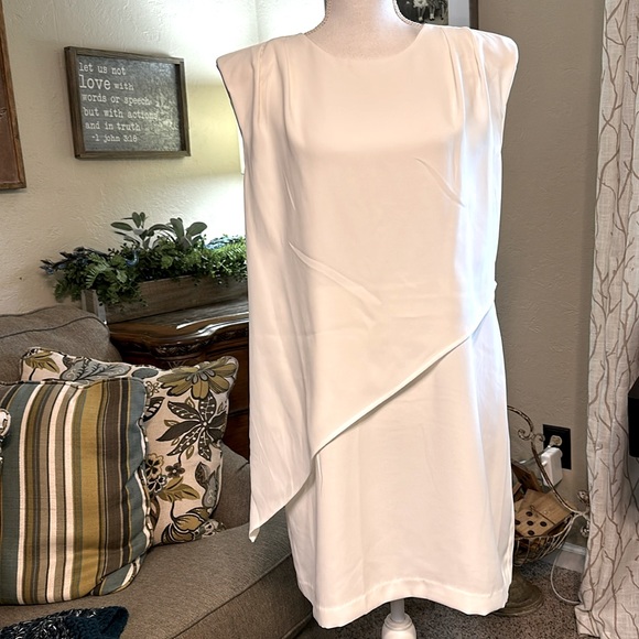 Amanda Uprichard New York Cream fully lined shoulder pads Asymmetrical Large - Picture 3 of 12